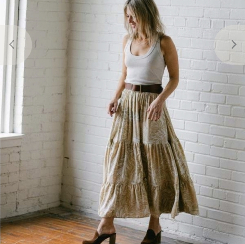 Natalie Martin Sierra skirt - pisces print seaweed size Small